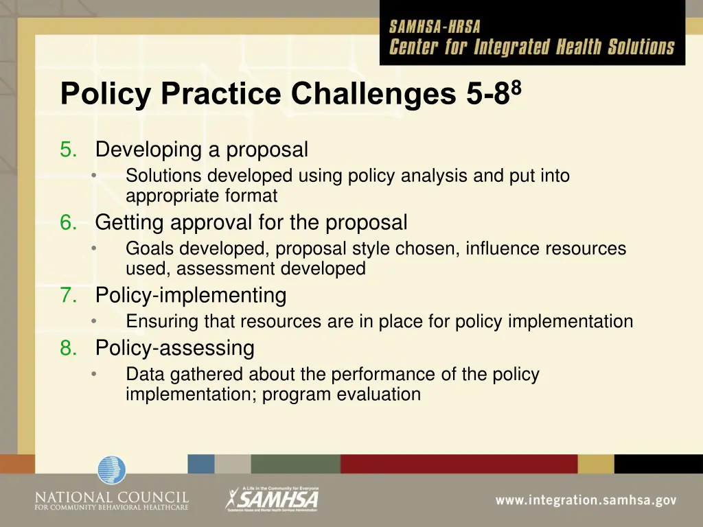 policy practice challenges 5 8 8