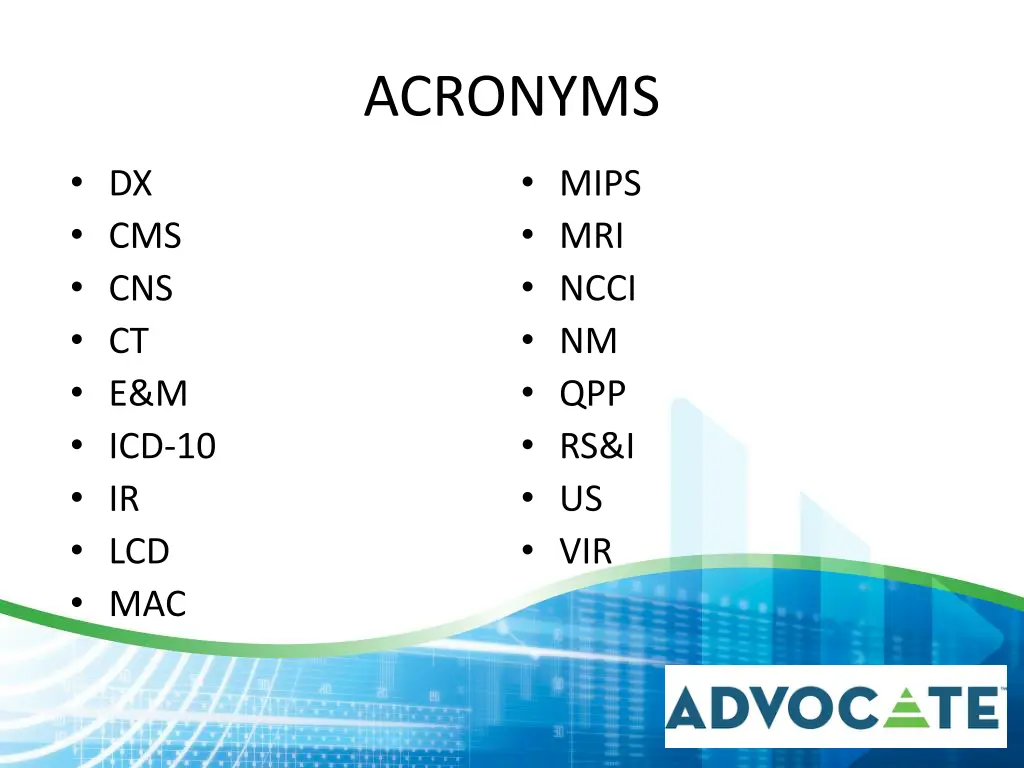 acronyms