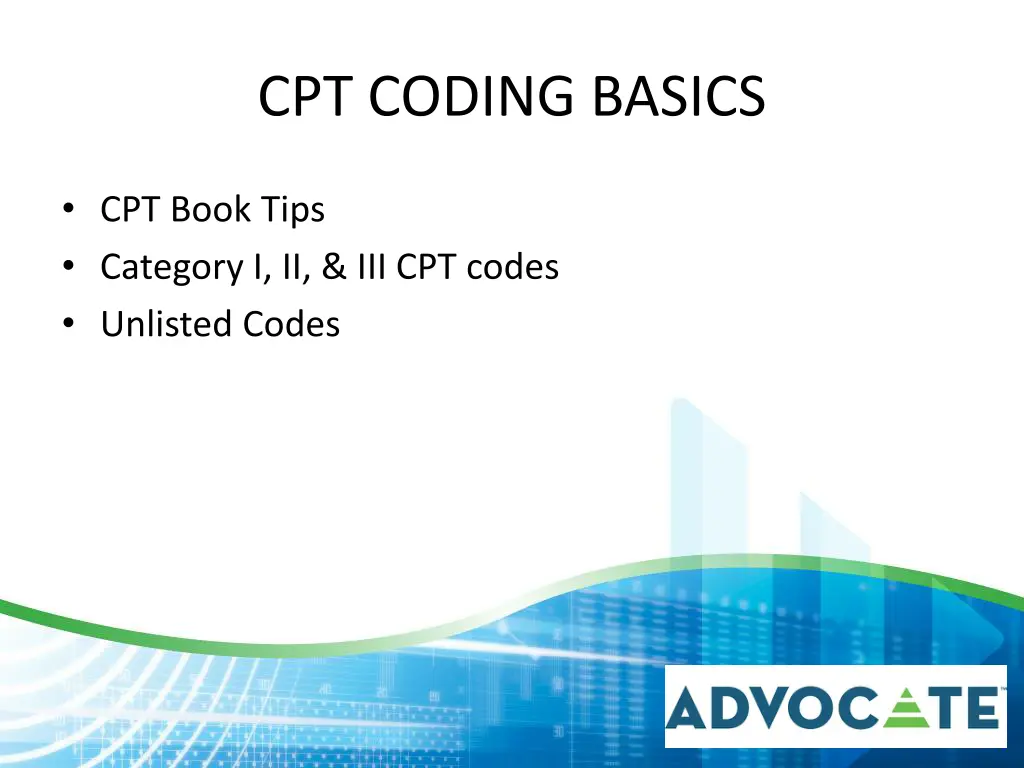 cpt coding basics