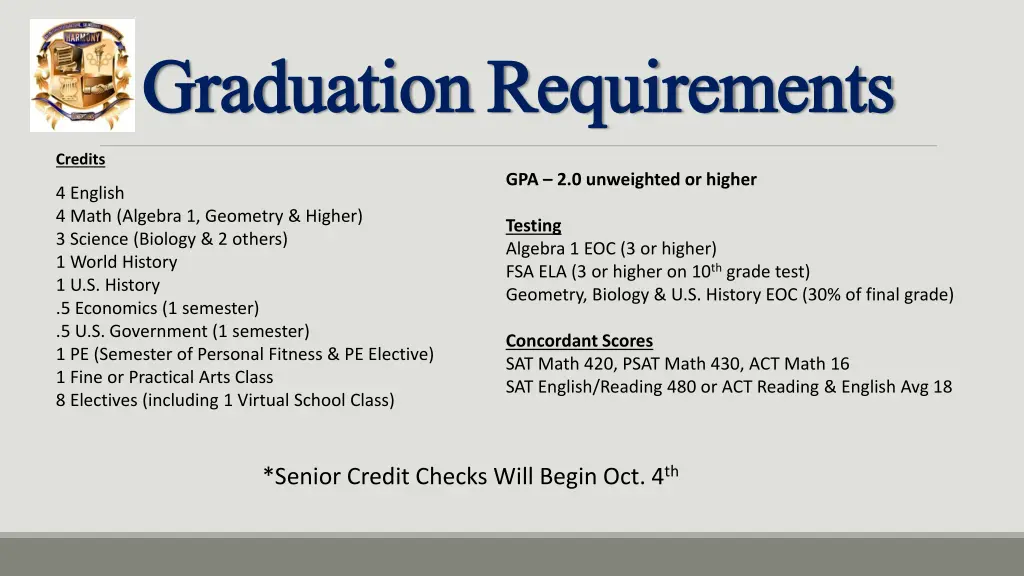 graduation requirements graduation requirements