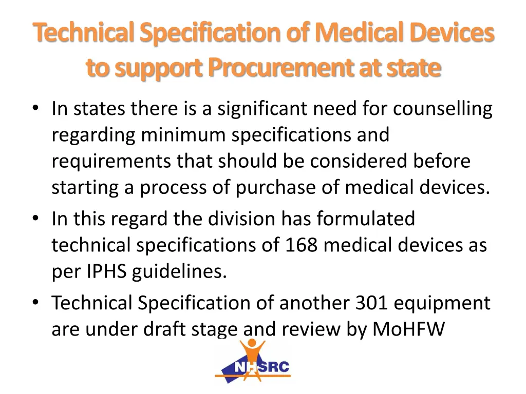 technical specification of medical devices