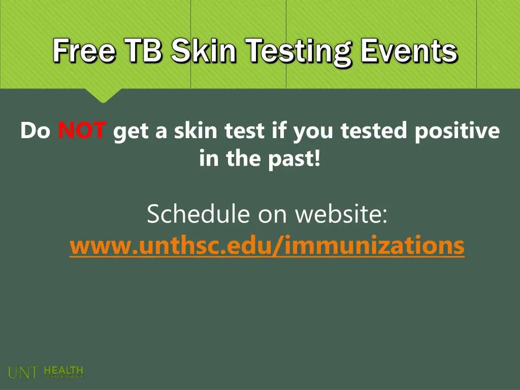 free tb skin testing events free tb skin testing