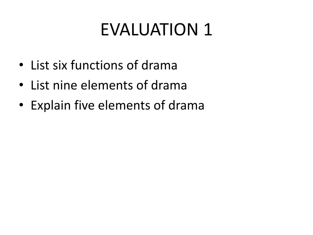 evaluation 1