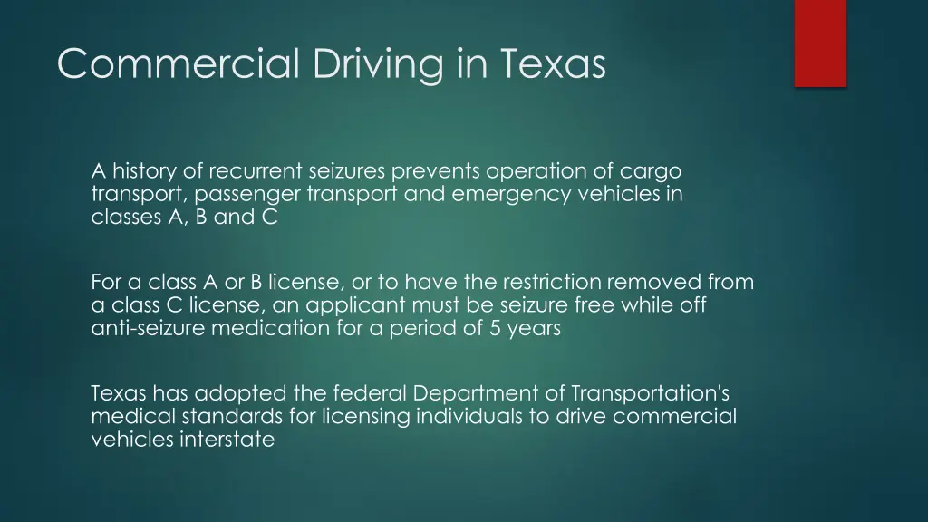 commercial driving in texas