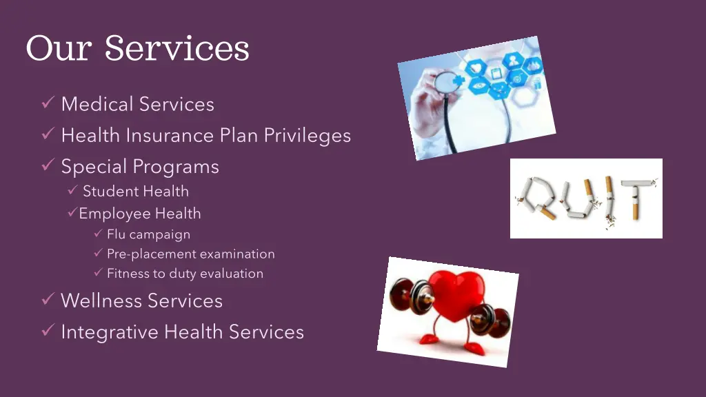 our services