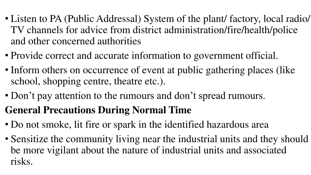 listen to pa public addressal system of the plant