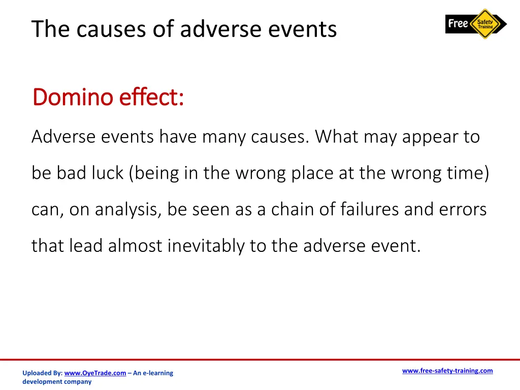 the causes of adverse events 3