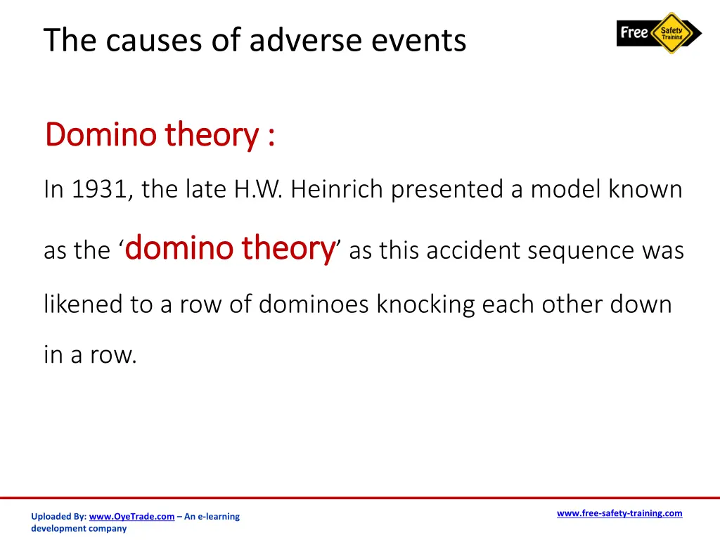 the causes of adverse events