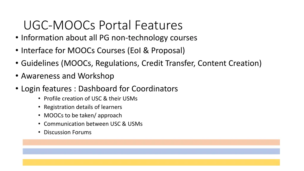 ugc moocs portal features information about