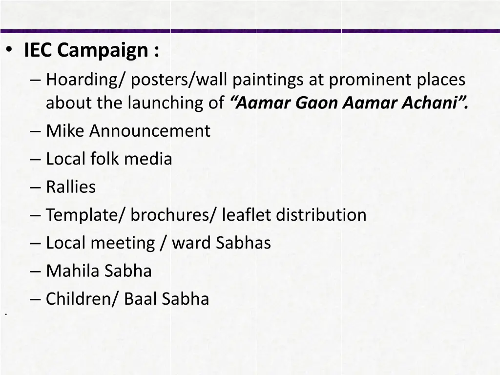 iec campaign hoarding posters wall paintings