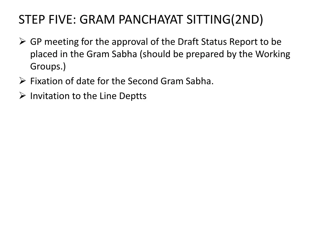 step five gram panchayat sitting 2nd