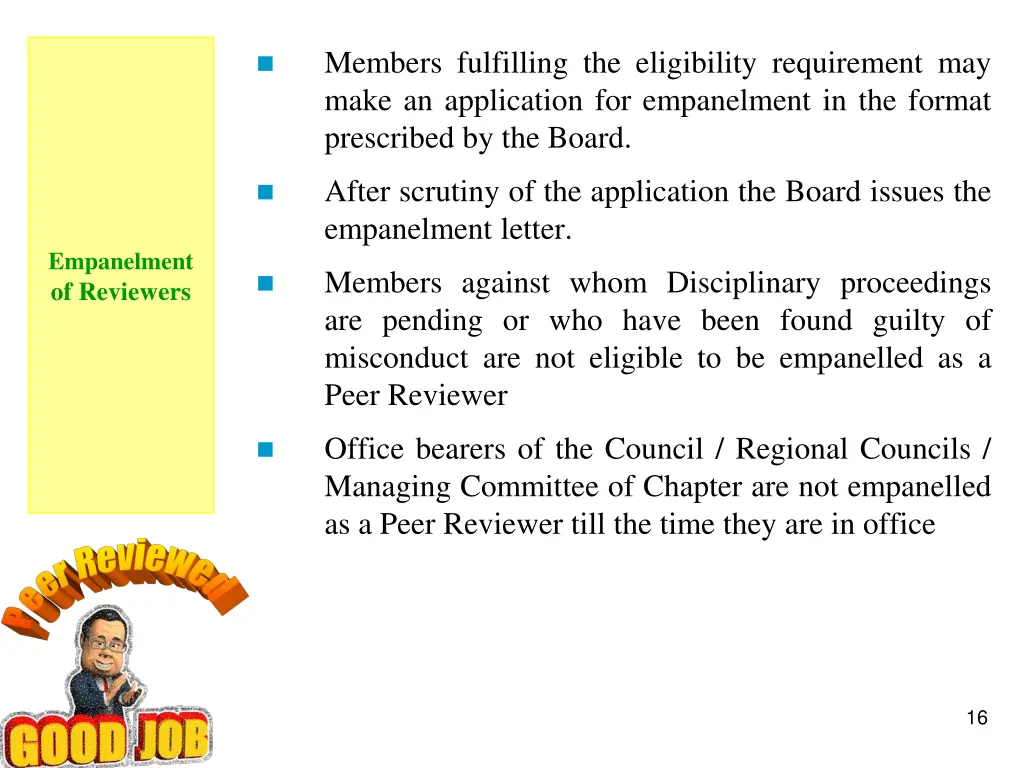 members fulfilling the eligibility requirement