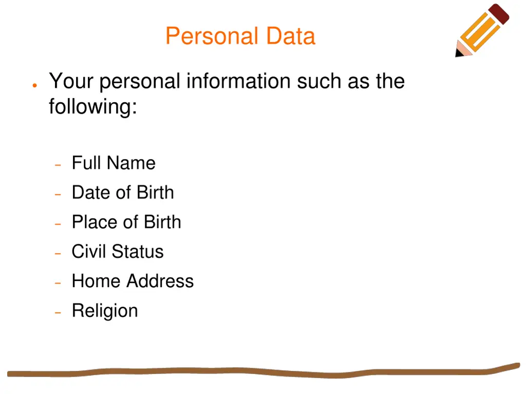 personal data