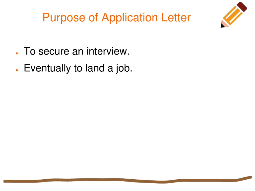 purpose of application letter