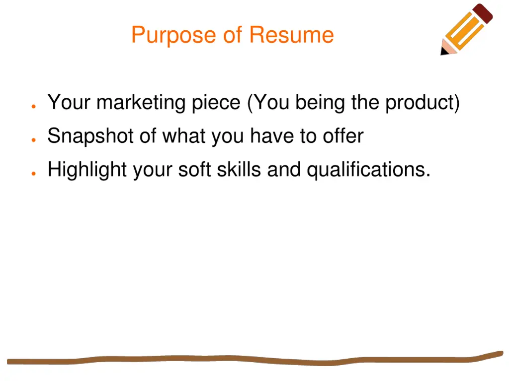 purpose of resume