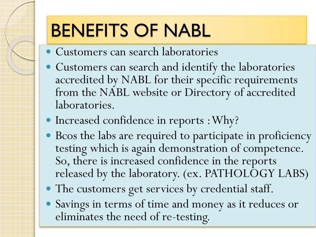 benefits of nabl customers can search