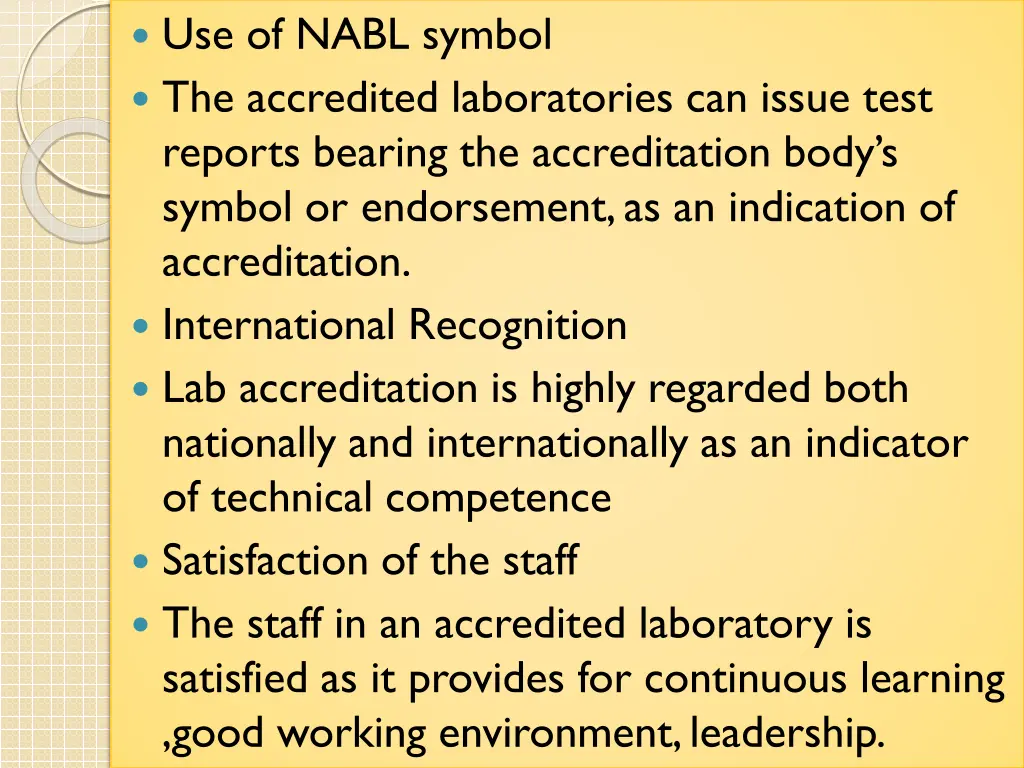 use of nabl symbol the accredited laboratories