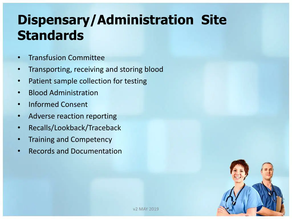 dispensary administration site standards