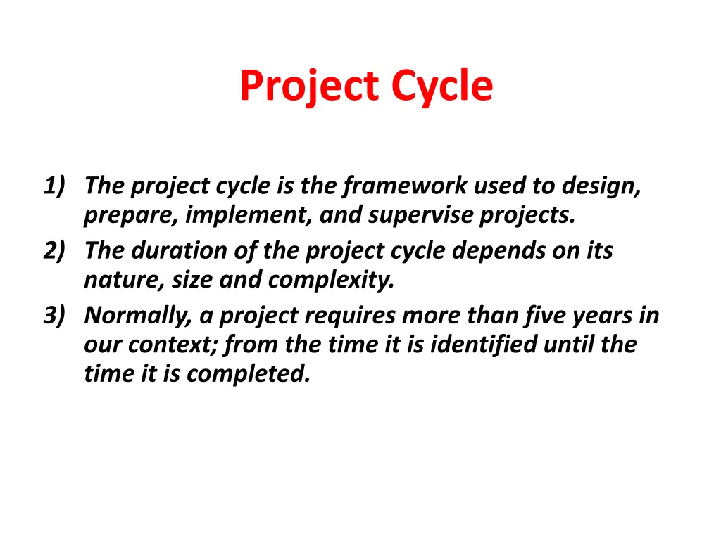 project cycle