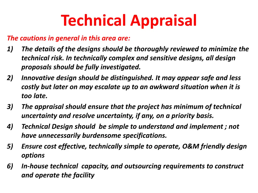 technical appraisal 2