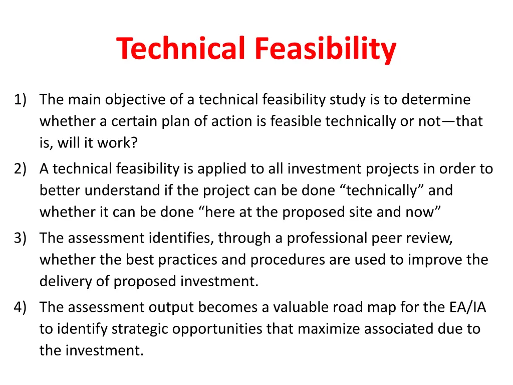 technical feasibility