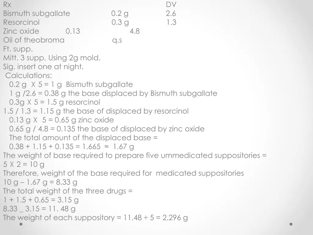 rx dv bismuth subgallate resorcinol