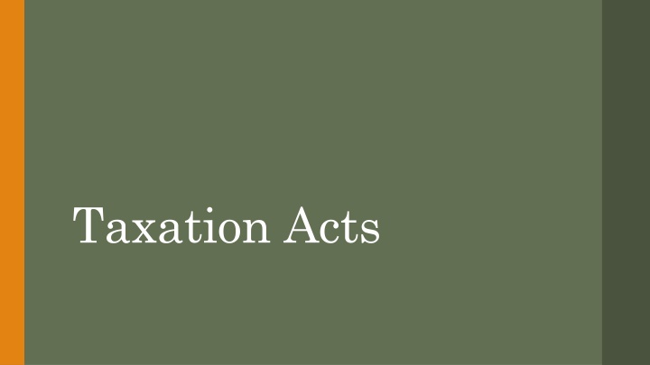 taxation acts