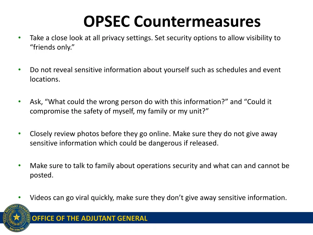 opsec countermeasures take a close look