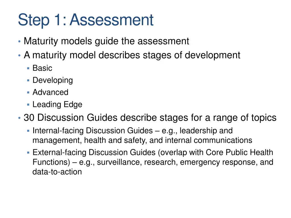 step 1 assessment