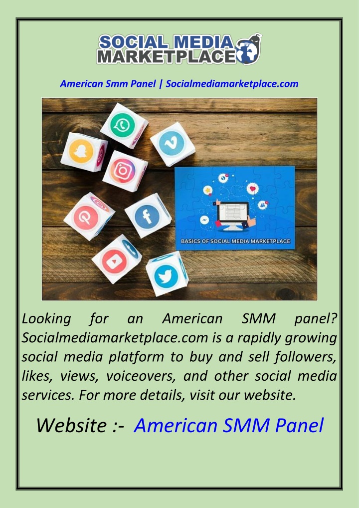 american smm panel socialmediamarketplace com