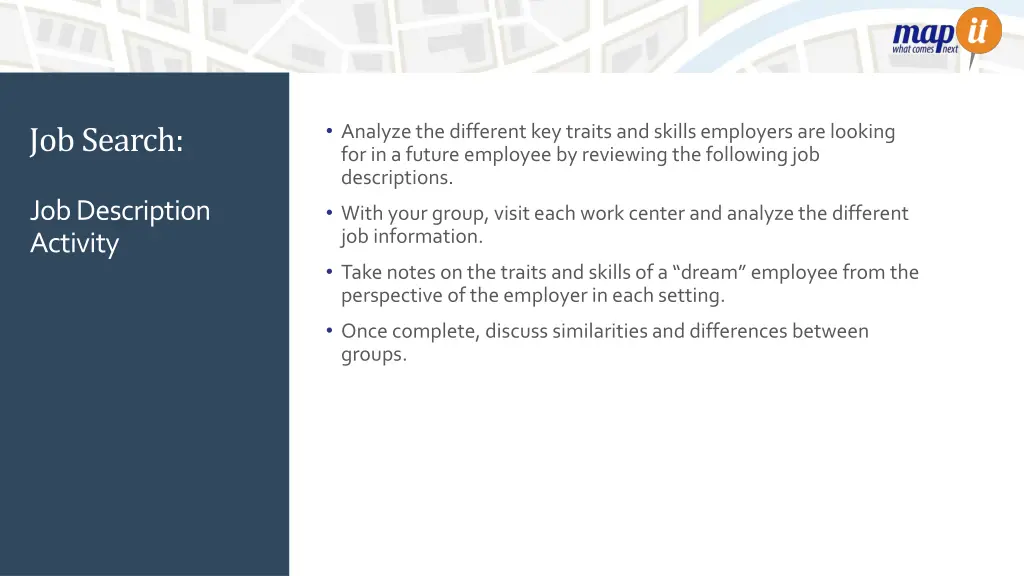 analyze the different key traits and skills