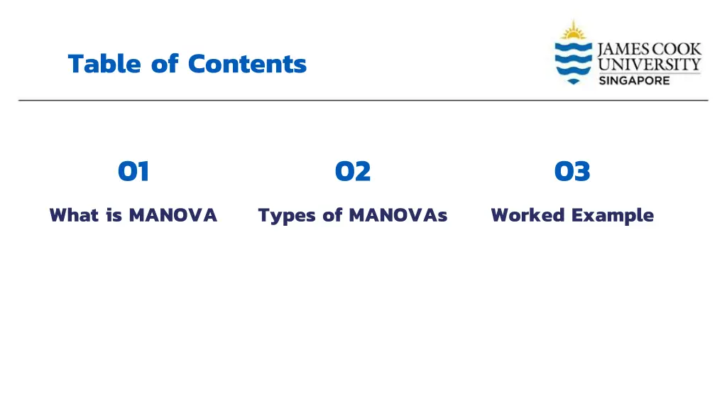 table of contents