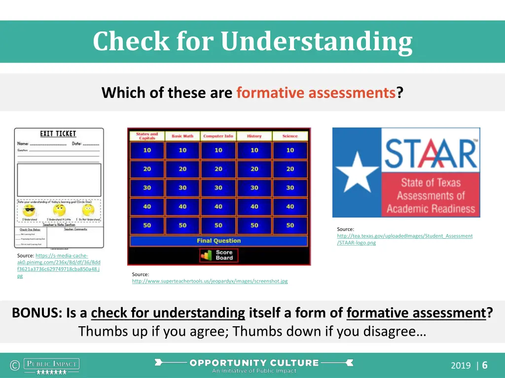 check for understanding