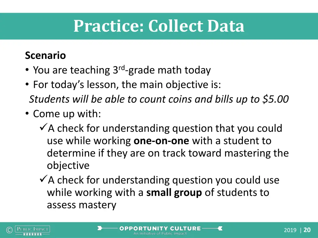 practice collect data