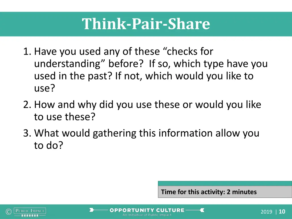 think pair share