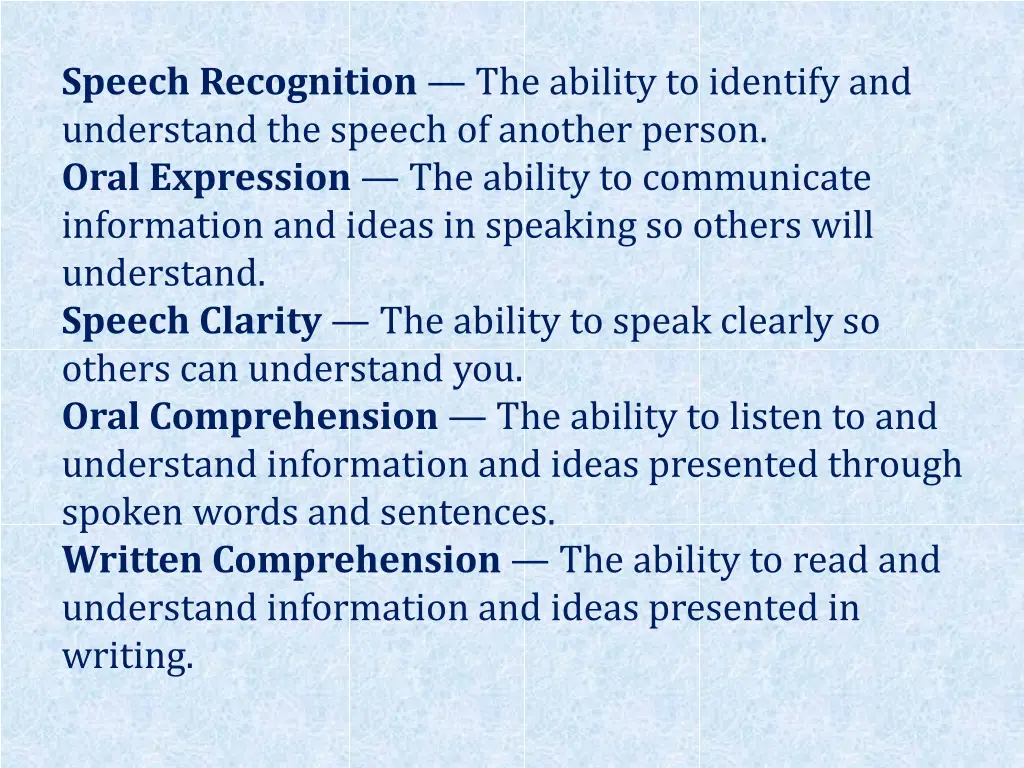 speech recognition the ability to identify