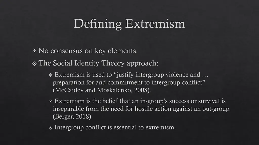 defining extremism