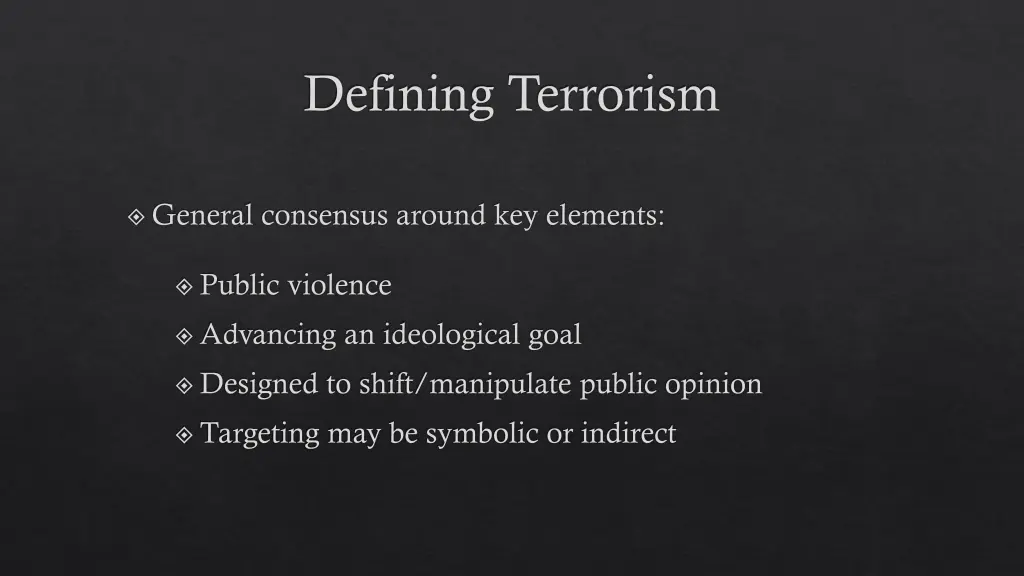 defining terrorism