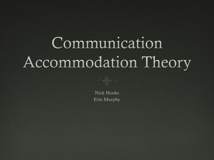 communication accommodation theory