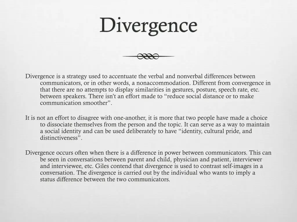 divergence