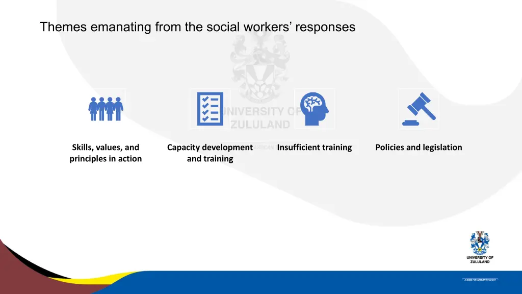 themes emanating from the social workers responses