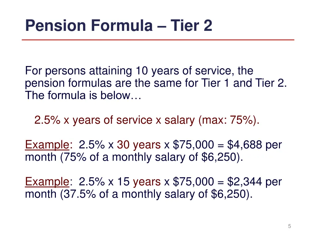 pension formula tier 2