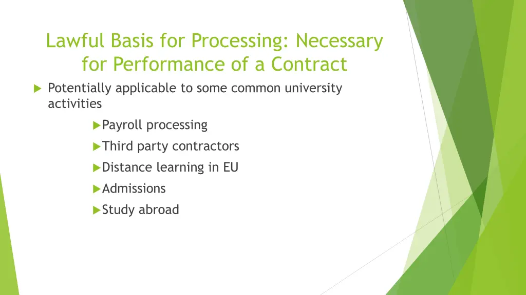 lawful basis for processing necessary