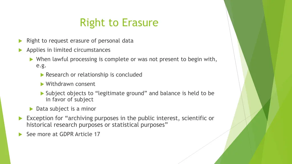 right to erasure