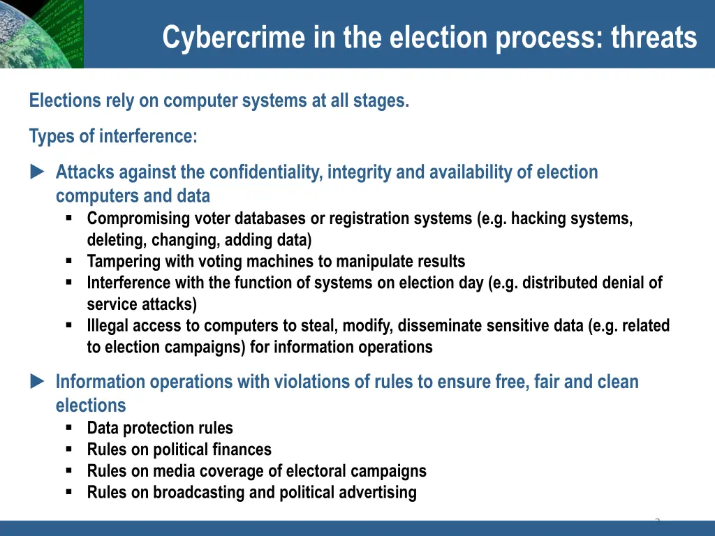 cybercrime in the election process threats