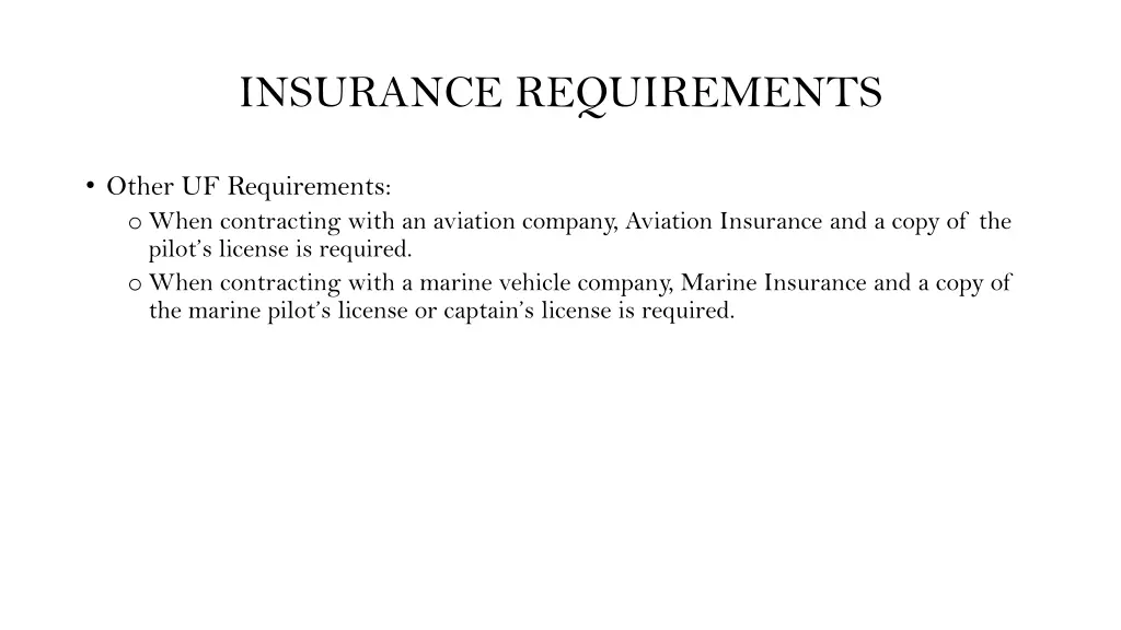 insurance requirements 1