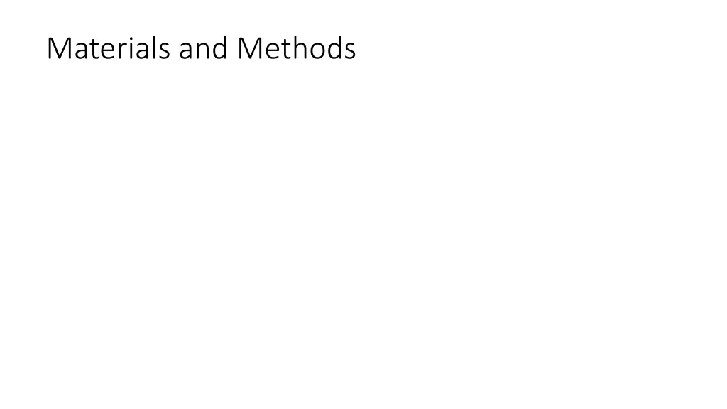 materials and methods