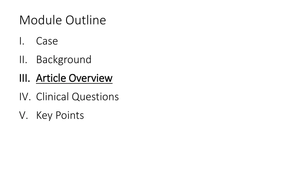 module outline 2