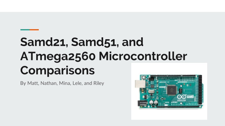 samd21 samd51 and atmega2560 microcontroller