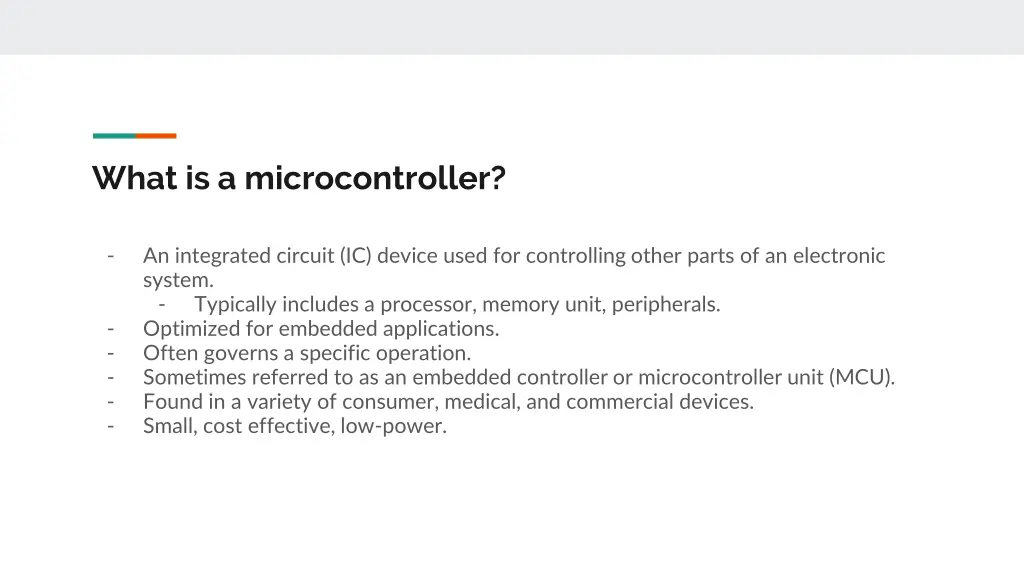 what is a microcontroller